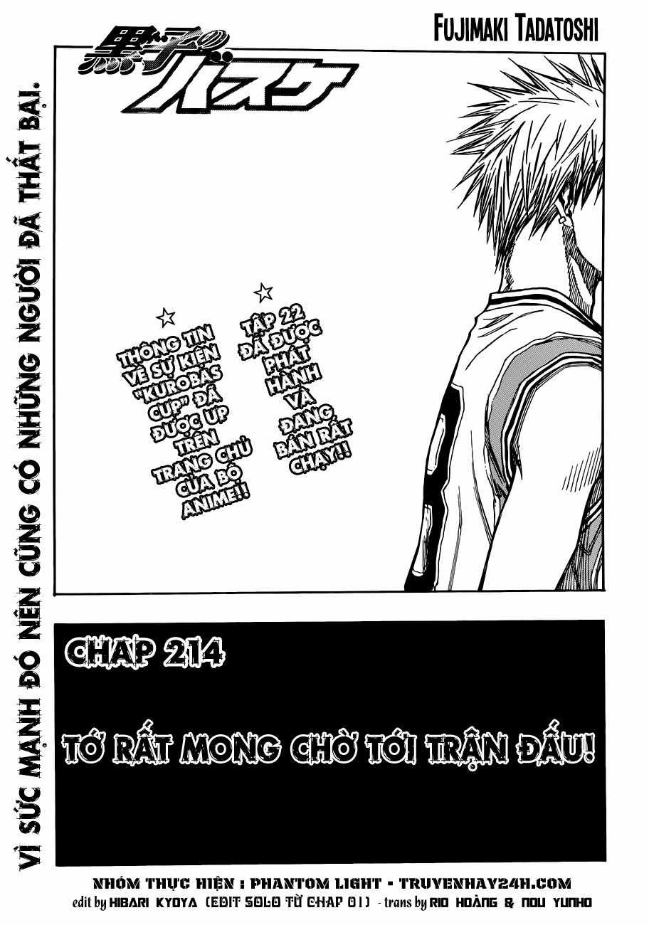 Kuroko No Basuke Chapter 214 trang 2