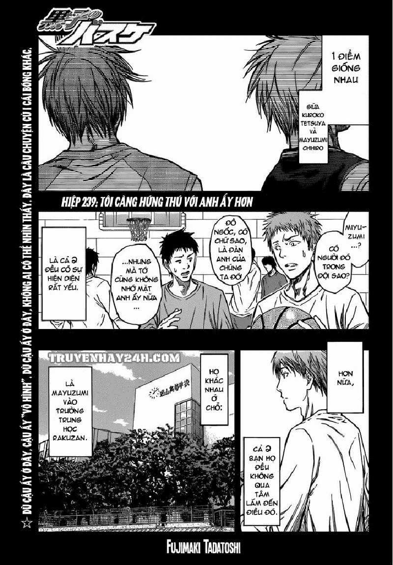 Kuroko No Basuke Chapter 239 trang 3