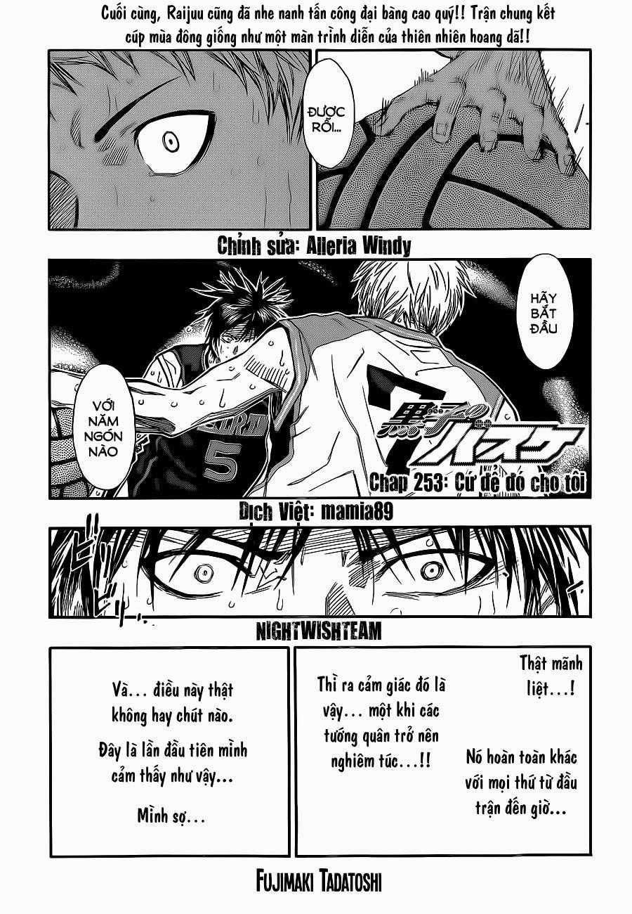 Kuroko No Basuke Chapter 253 trang 2