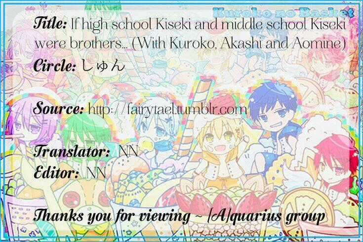 Kuroko – Tuyển Thủ Vô Hình: Short Doujinshi Chapter 171 trang 1
