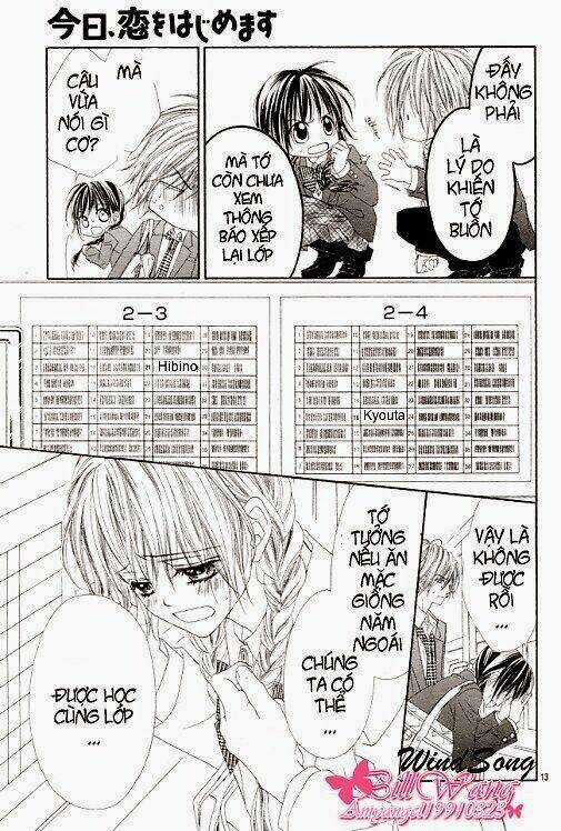 Kyou, Koi Wo Hajimemasu - Mộng Mơ Đầu Đời Chapter 36 trang 14