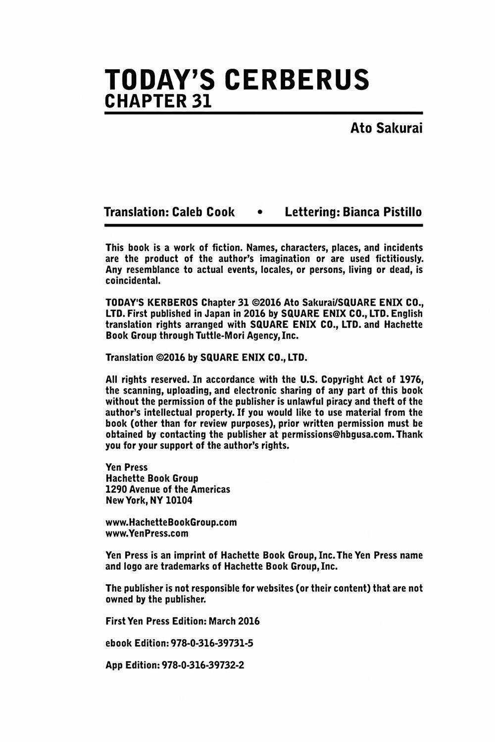 Kyou No Cerberus Chapter 31 trang 34