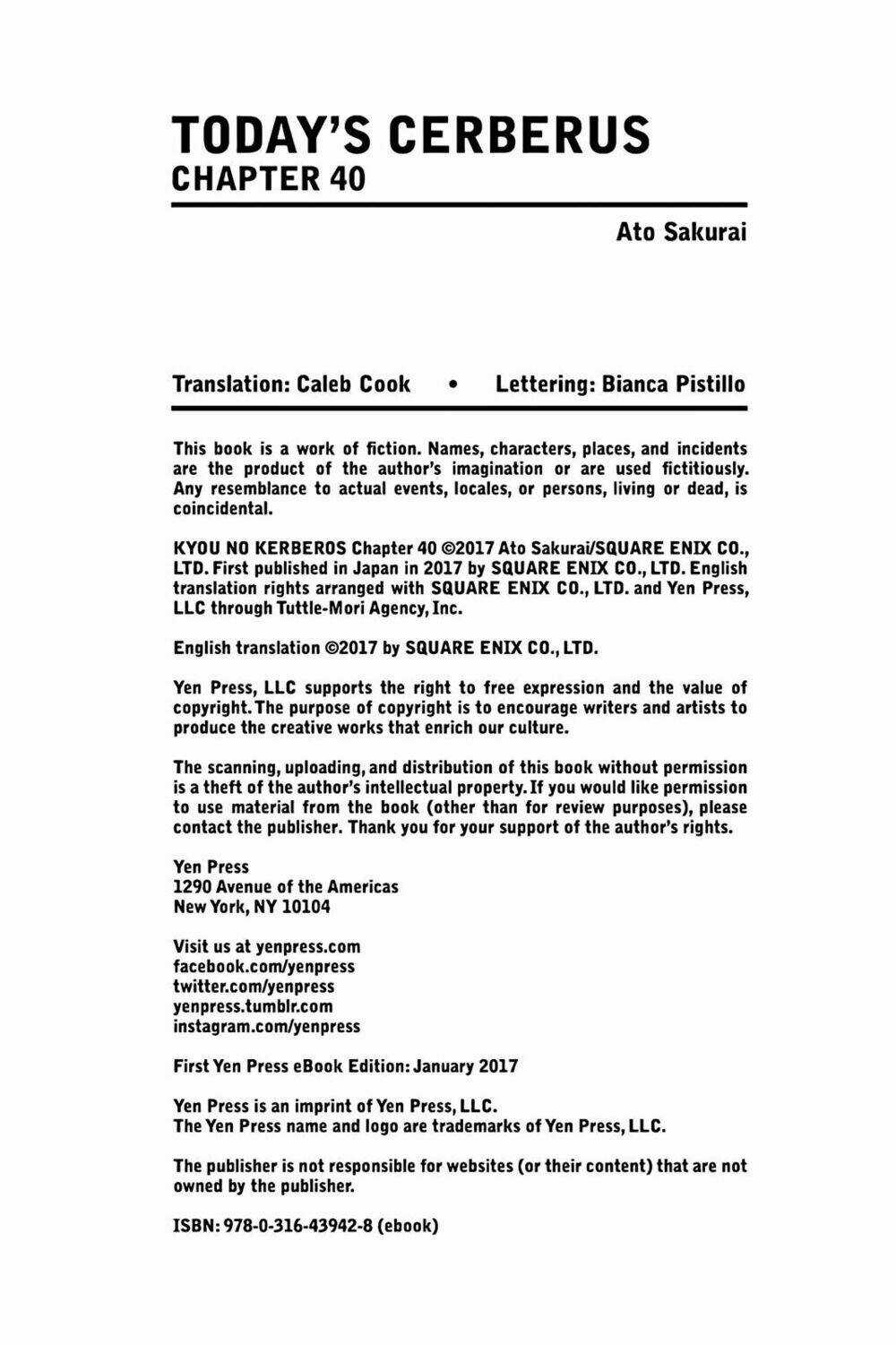 Kyou No Cerberus Chapter 40 trang 40
