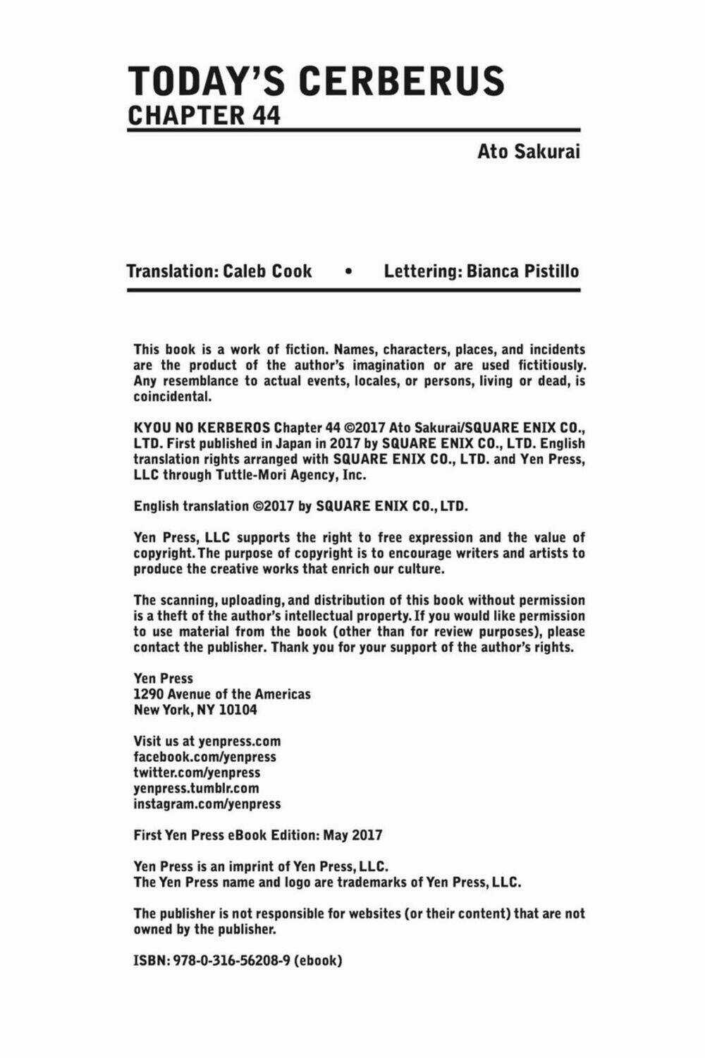 Kyou No Cerberus Chapter 44 trang 42