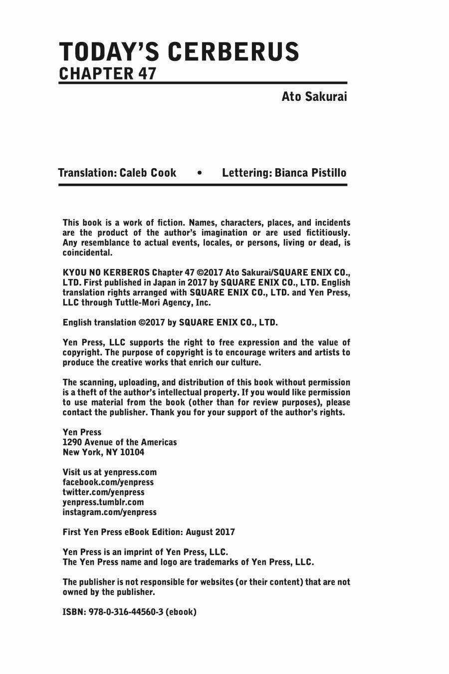 Kyou No Cerberus Chapter 47 trang 35