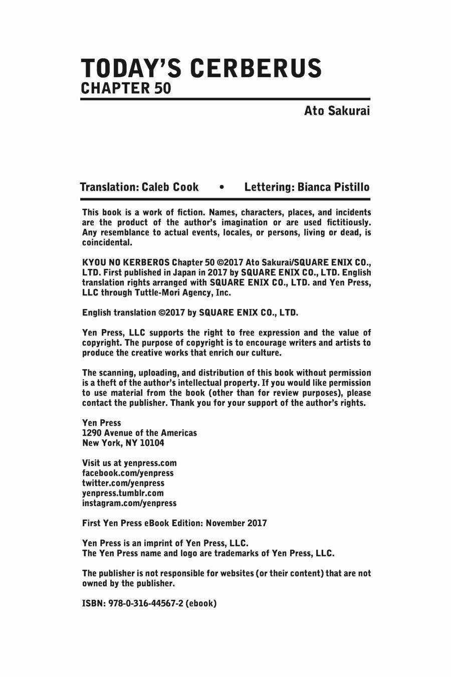 Kyou No Cerberus Chapter 50 trang 34
