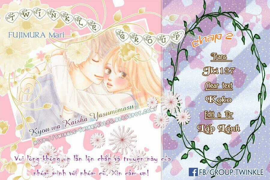 Kyou wa Kaisha Yasumimasu. Chapter 2 trang 0