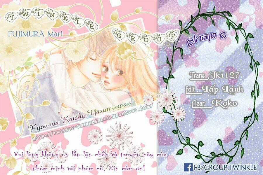 Kyou wa Kaisha Yasumimasu. Chapter 6 trang 0