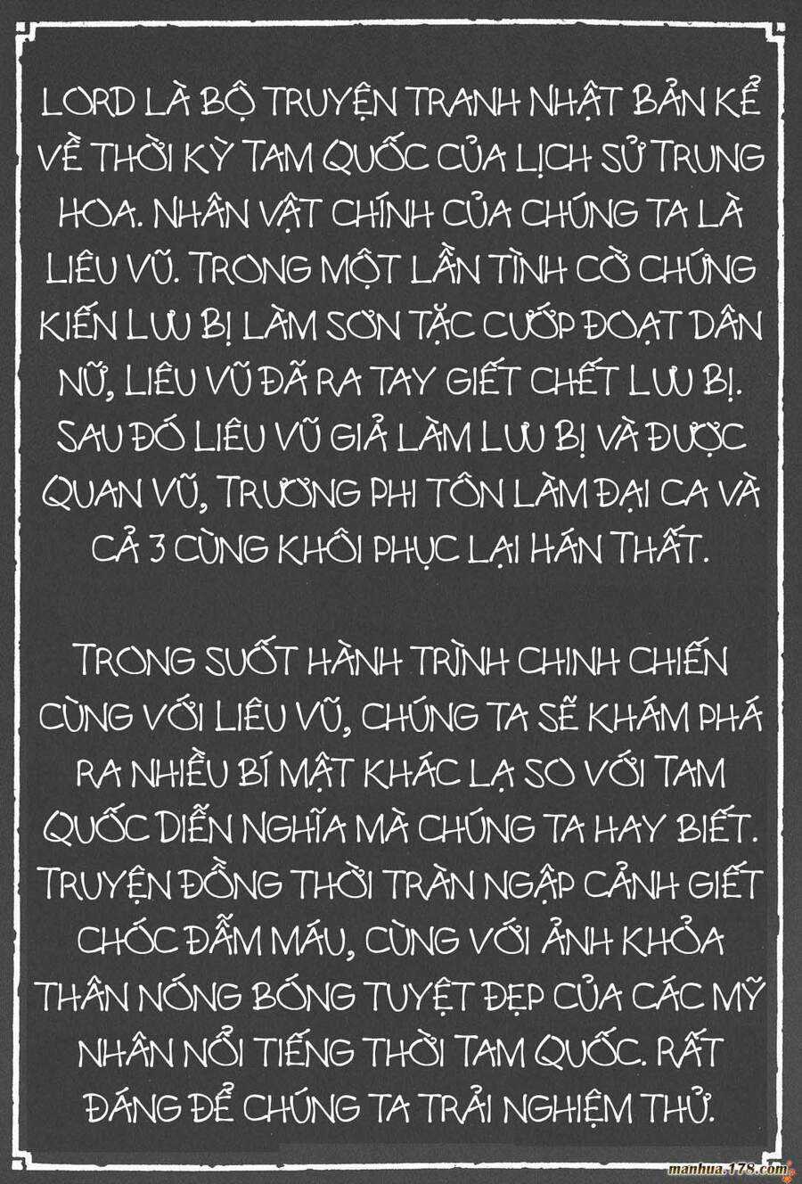 Lord - Bá Vương Chapter 1 trang 2