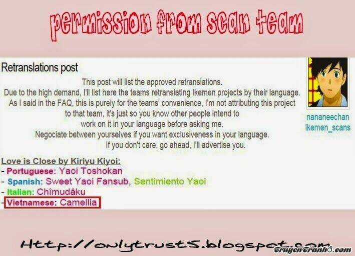 Love Is Close Chapter 1 trang 4