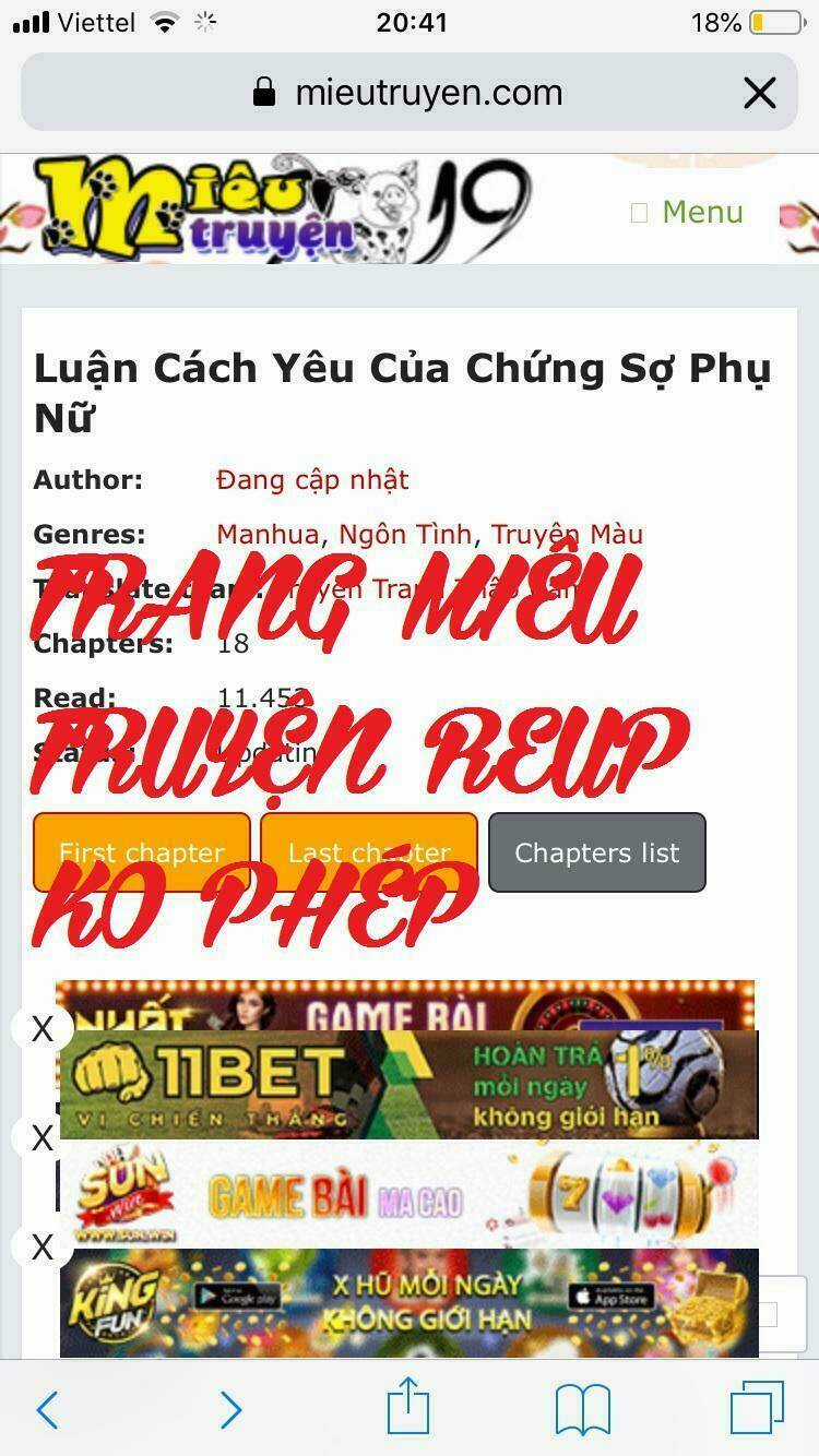 Luận Cách Yêu Của Chứng Sợ Phụ Nữ Chapter 29 trang 2