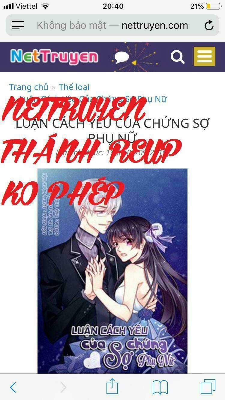 Luận Cách Yêu Của Chứng Sợ Phụ Nữ Chapter 29 trang 3
