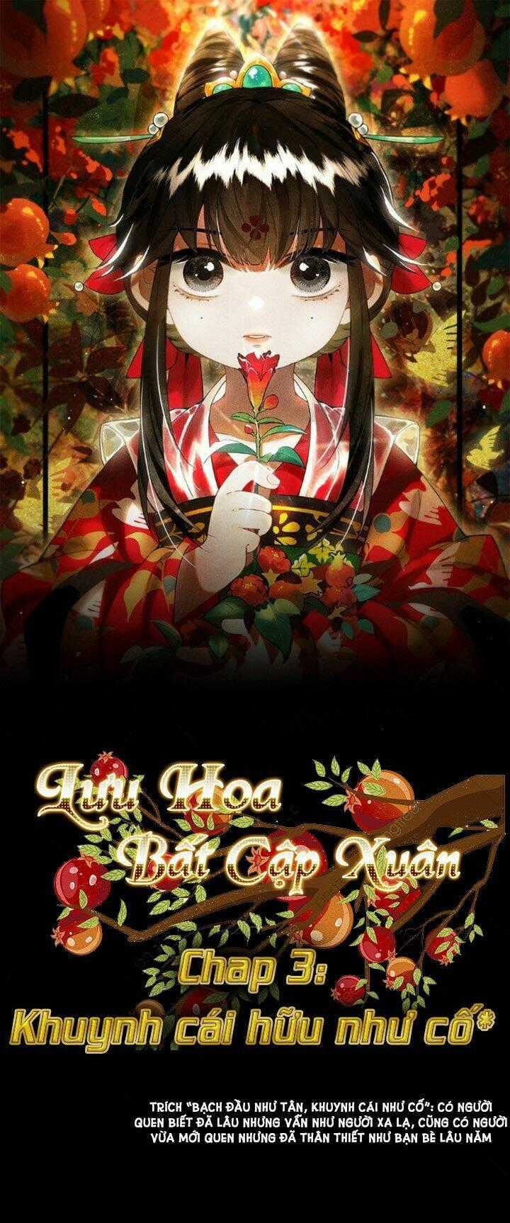 Lưu Hoa Bất Cập Xuân Chapter 3 trang 0
