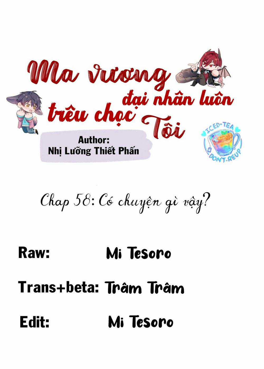 Ma Vương Đại Nhân Luôn Trêu Chọc Tôi Chapter 58.2 trang 0