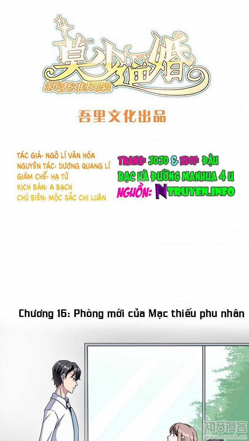 Mạc Thiếu Bức Hôn: Vợ Mới Khó Chống Đỡ Chapter 16 trang 0