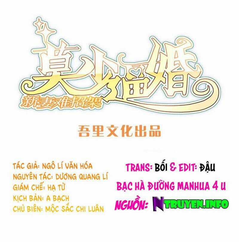 Mạc Thiếu Bức Hôn: Vợ Mới Khó Chống Đỡ Chapter 8 trang 0