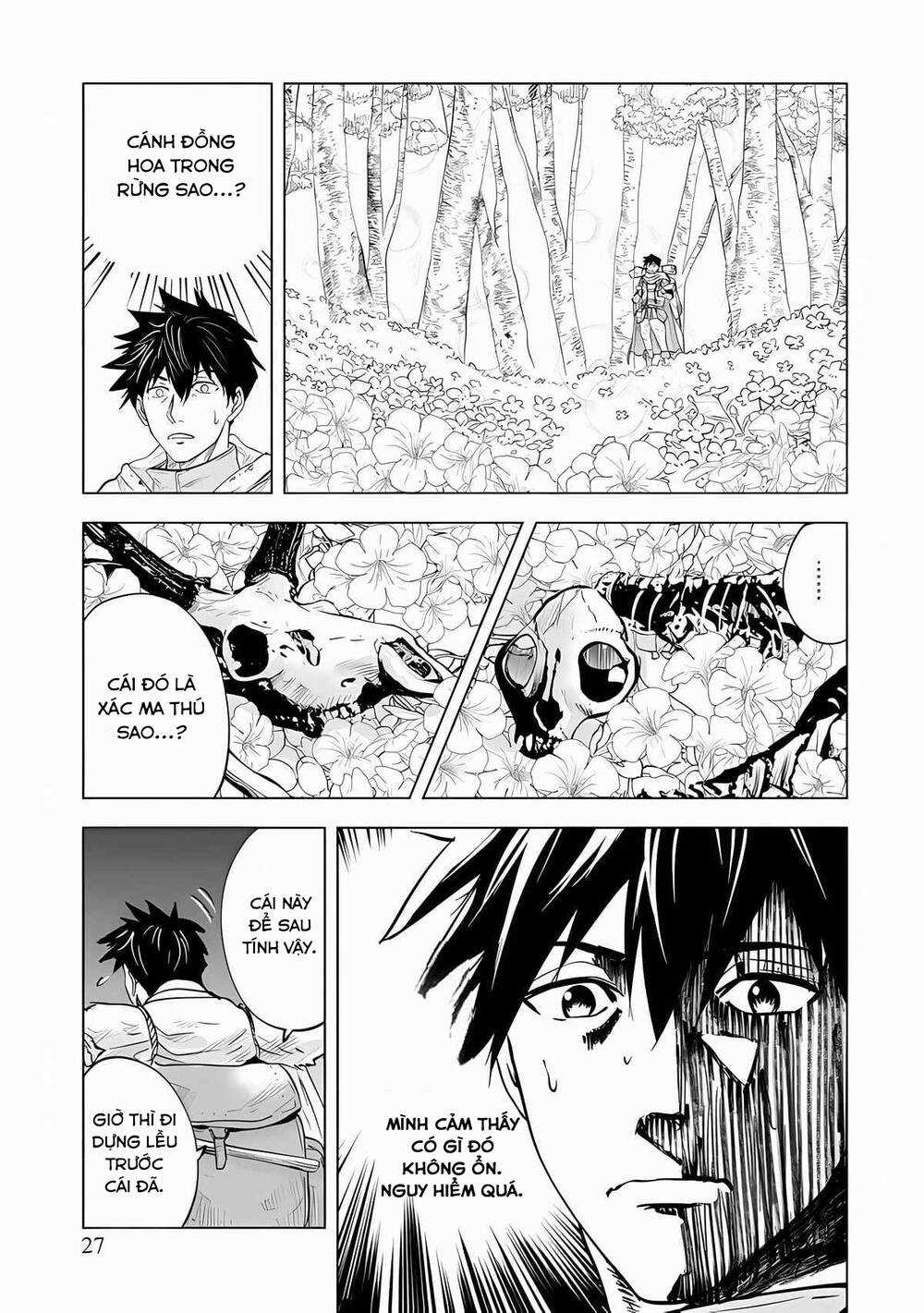 Makyo Seikatsu ~ Gakeppuchi Boken Sha Ga Hiki Komoru Ni Ha Hirosugiru Chapter 1.2 trang 4