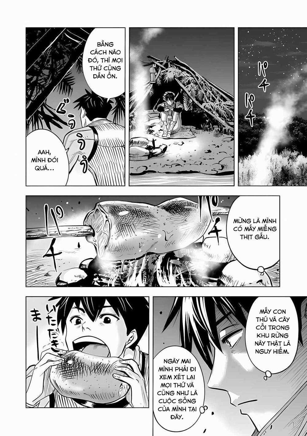 Makyo Seikatsu ~ Gakeppuchi Boken Sha Ga Hiki Komoru Ni Ha Hirosugiru Chapter 1.2 trang 5