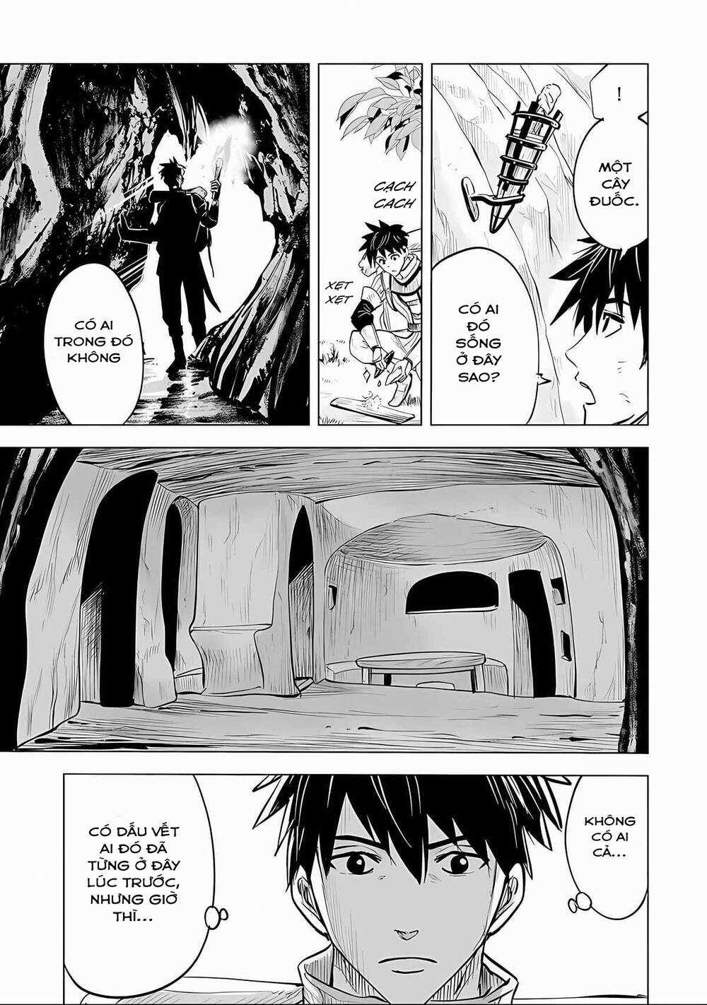 Makyo Seikatsu ~ Gakeppuchi Boken Sha Ga Hiki Komoru Ni Ha Hirosugiru Chapter 2.2 trang 8