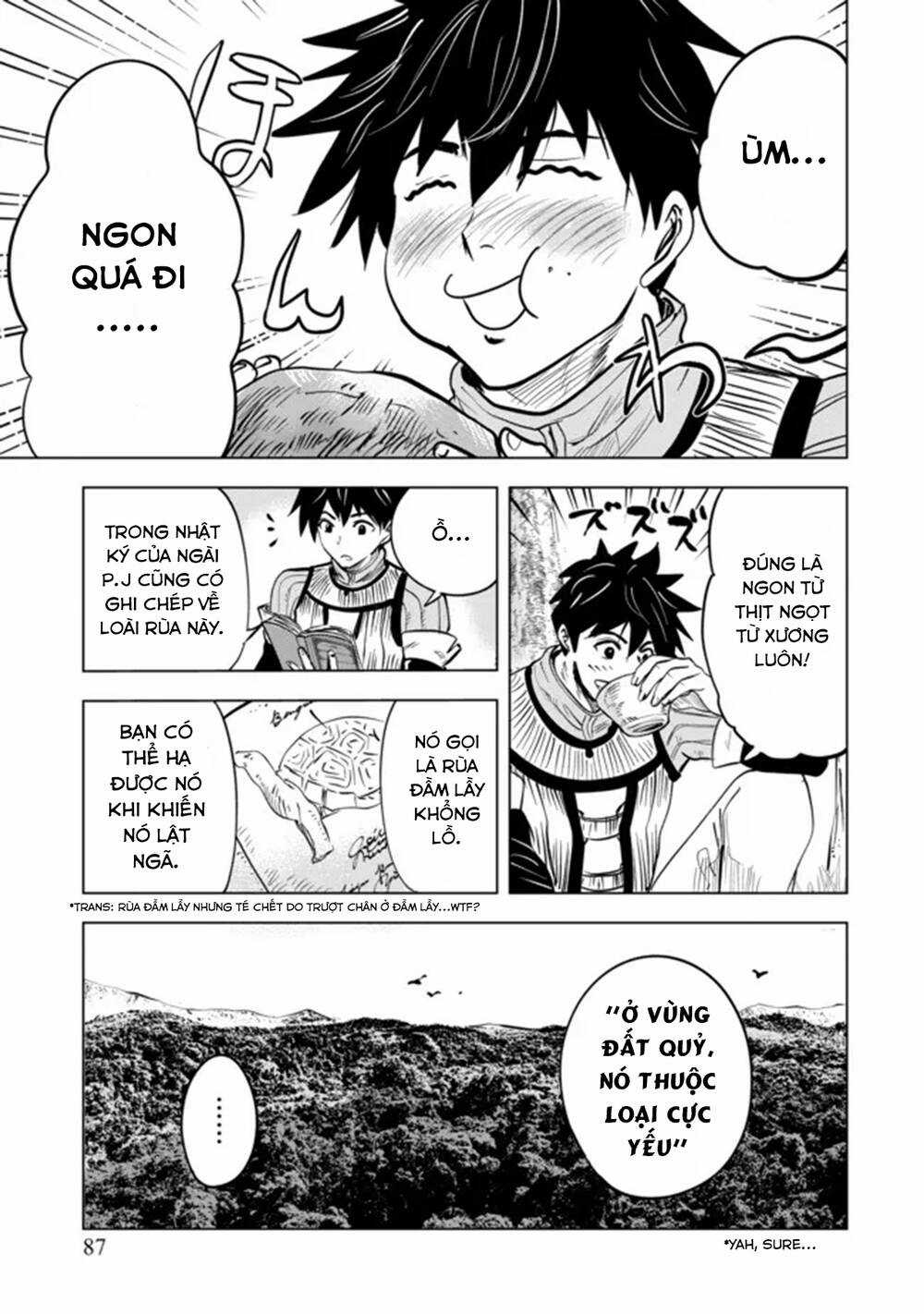 Makyo Seikatsu ~ Gakeppuchi Boken Sha Ga Hiki Komoru Ni Ha Hirosugiru Chapter 3 trang 12