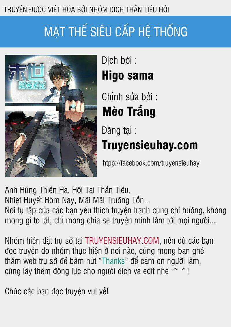 Mạt Thế Siêu Cấp Hệ Thống Chapter 19 trang 0