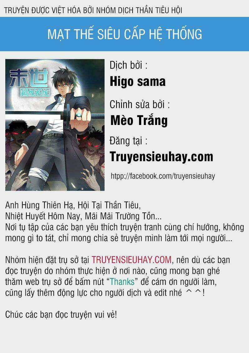 Mạt Thế Siêu Cấp Hệ Thống Chapter 23 trang 0