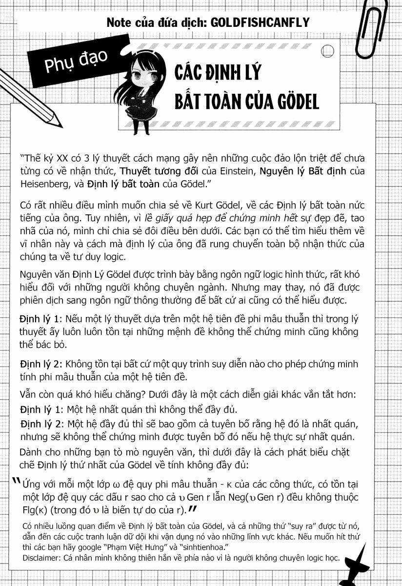 Mathematical Girls: Các Định Lý Bất Toàn Của Gödel Chapter 0 trang 20