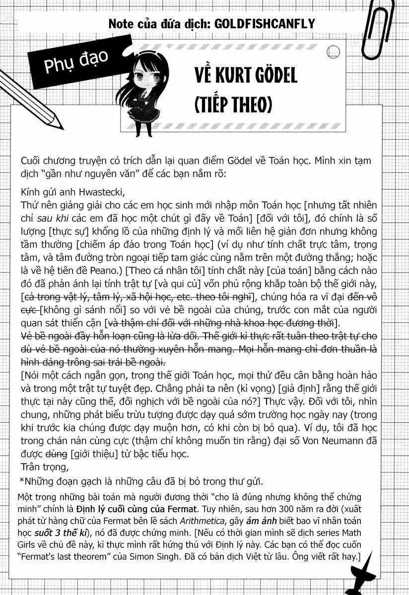 Mathematical Girls: Các Định Lý Bất Toàn Của Gödel Chapter 0 trang 22