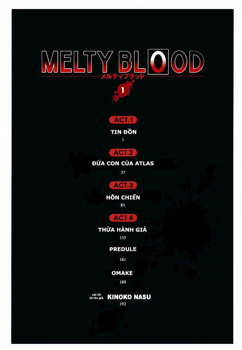 Melty Blood Chapter 1 trang 2