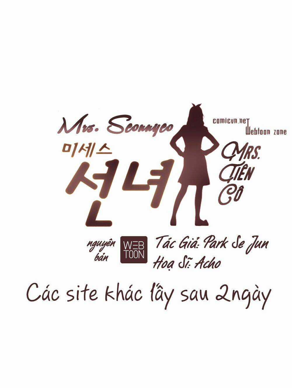 Mrs. Seonnyeo | Mrs. Tiên Cô Chapter 1 trang 7