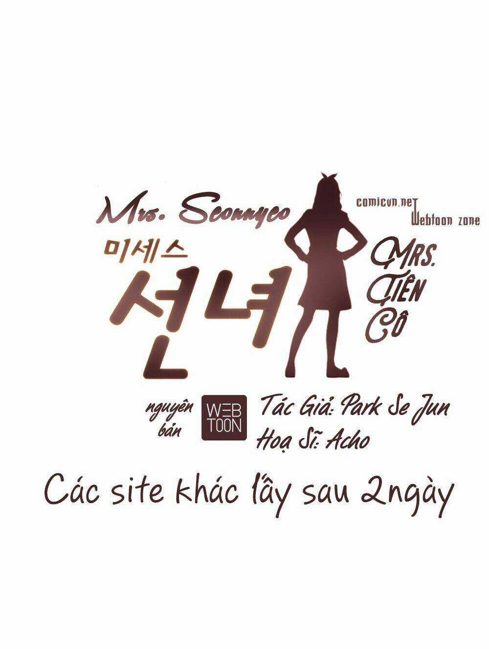Mrs. Seonnyeo | Mrs. Tiên Cô Chapter 14 trang 3