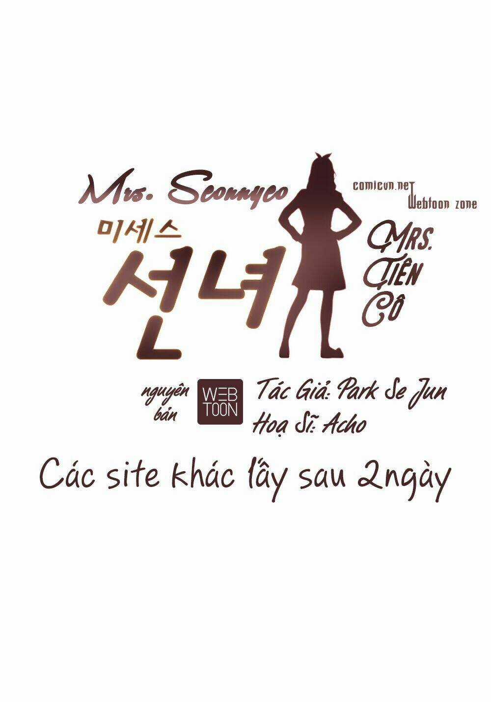 Mrs. Seonnyeo | Mrs. Tiên Cô Chapter 20 trang 2