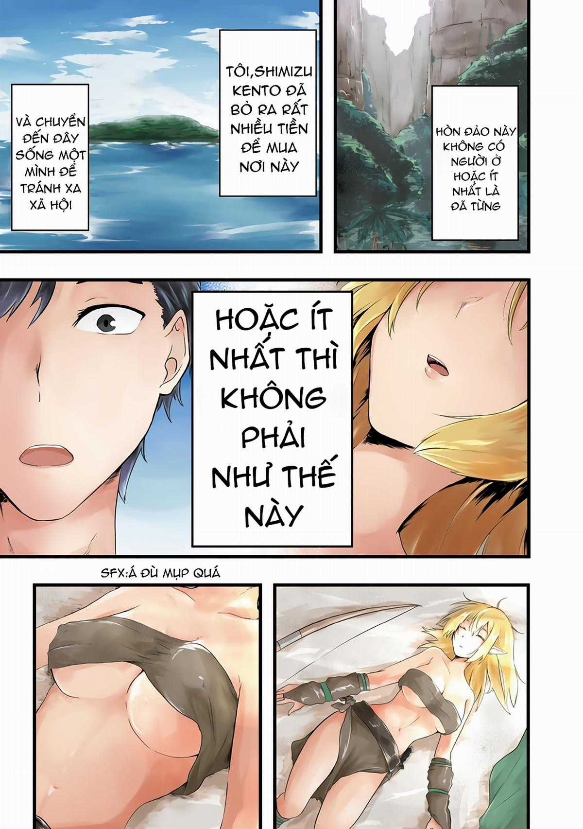 Mujintou de Elf to Kyoudou Seikatsu Chapter 1 trang 2