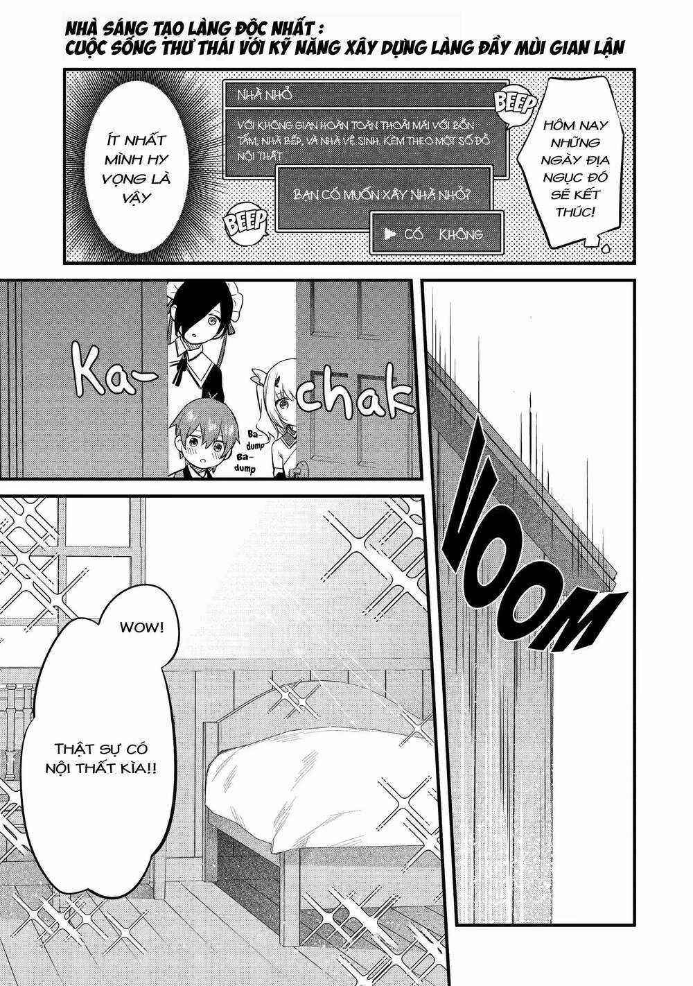 Nhà 「Sáng Tạo Làng」 Độc Nhất - Cuộc Sống Thư Thái Với Kỹ Năng Xây Dựng Làng Đầy Mùi Gian Lận Chapter 4 trang 11