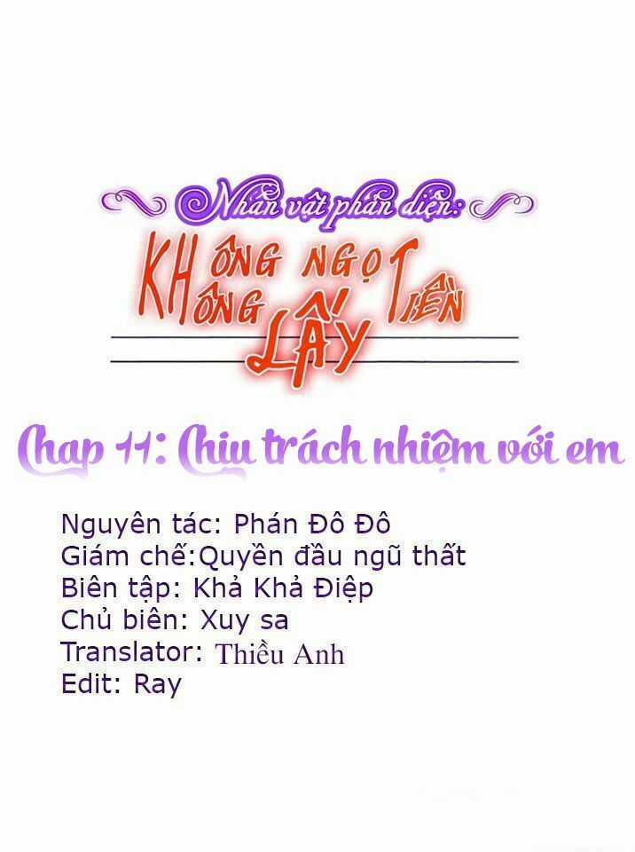 Nhân Vật Phản Diện: Không Ngọt Không Lấy Tiền Chapter 11 trang 1