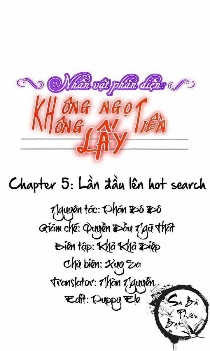 Nhân Vật Phản Diện: Không Ngọt Không Lấy Tiền Chapter 5.1 trang 1