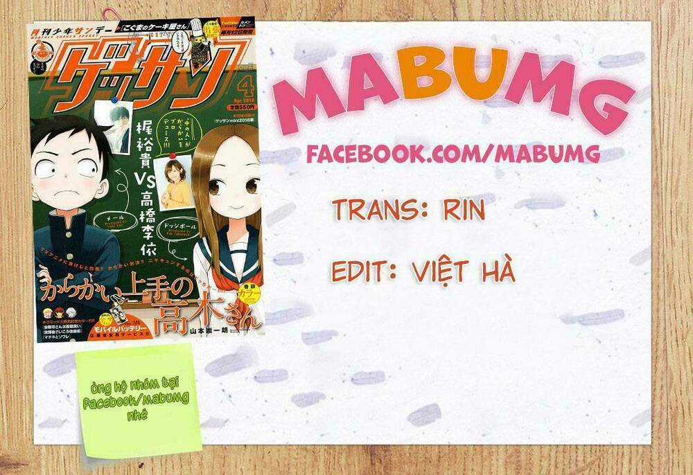 Nhất Quỷ Nhì Ma, Thứ Ba Takagi Chapter 105 trang 0