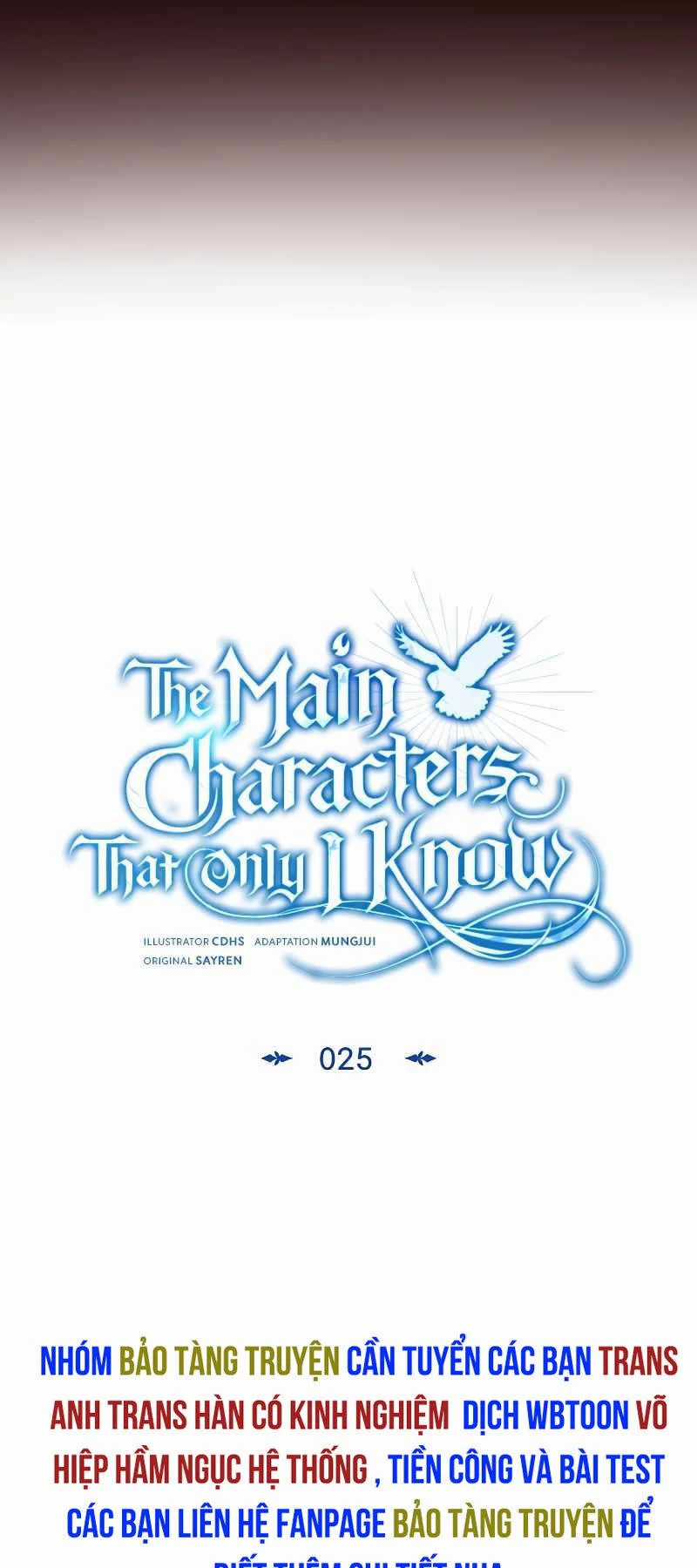 Những Nhân Vật Chính Mà Chỉ Tôi Biết Chapter 25 trang 25