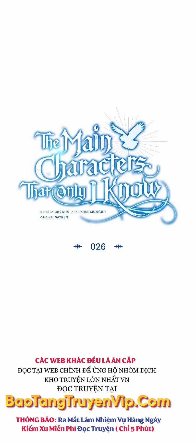 Những Nhân Vật Chính Mà Chỉ Tôi Biết Chapter 26 trang 2