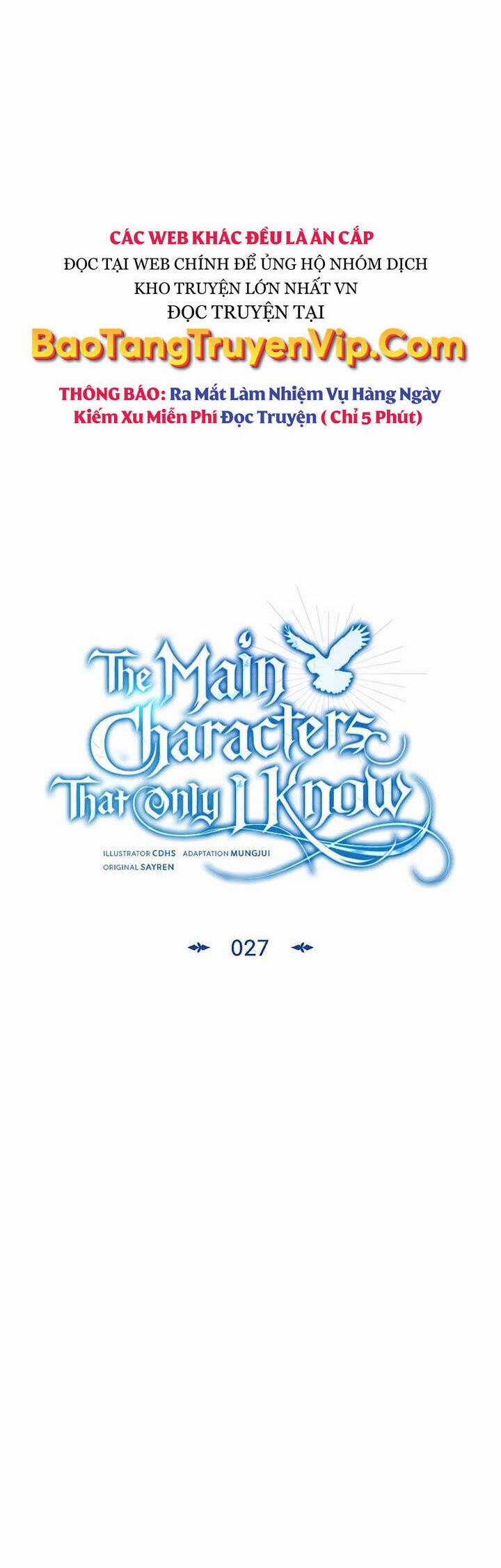 Những Nhân Vật Chính Mà Chỉ Tôi Biết Chapter 27 trang 11