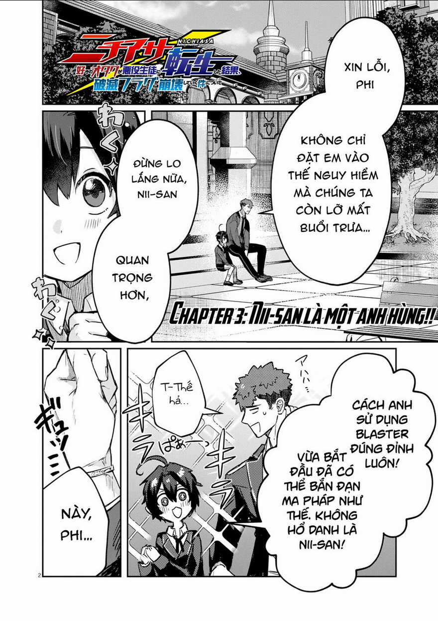 Nichiasa Suki No Otaku Ga Akuyaku Seito Ni Tenseishita Kekka, Hametsu Flag Ga Houkaishiteiku Ken Ni Tsuite Chapter 3 trang 3