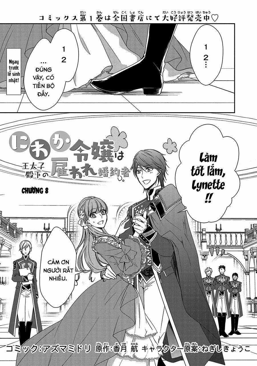 Niwaka Reijou Wa Outaishi Denka No Yatoware Konyakusha Chapter 8 trang 2