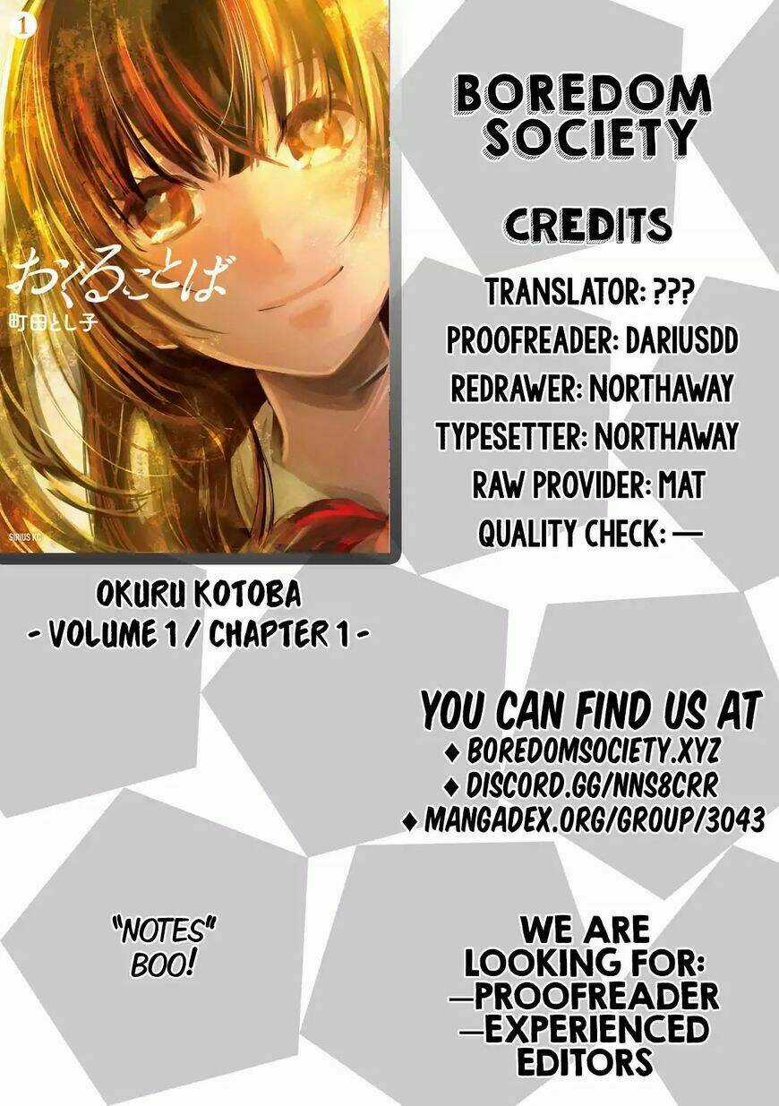 Okuru Kotoba Chapter 1 trang 37