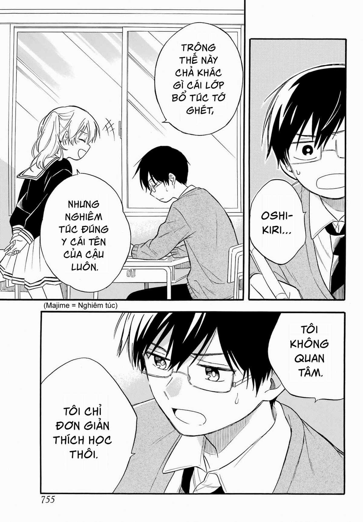 Oshikiri-san Không Thể Thành Thật Chapter 0 trang 2