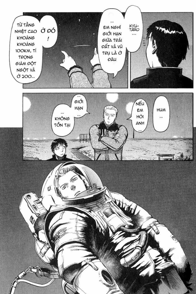 Planetes Chapter 4: Khung cảnh từ trong tên lửa trang 40