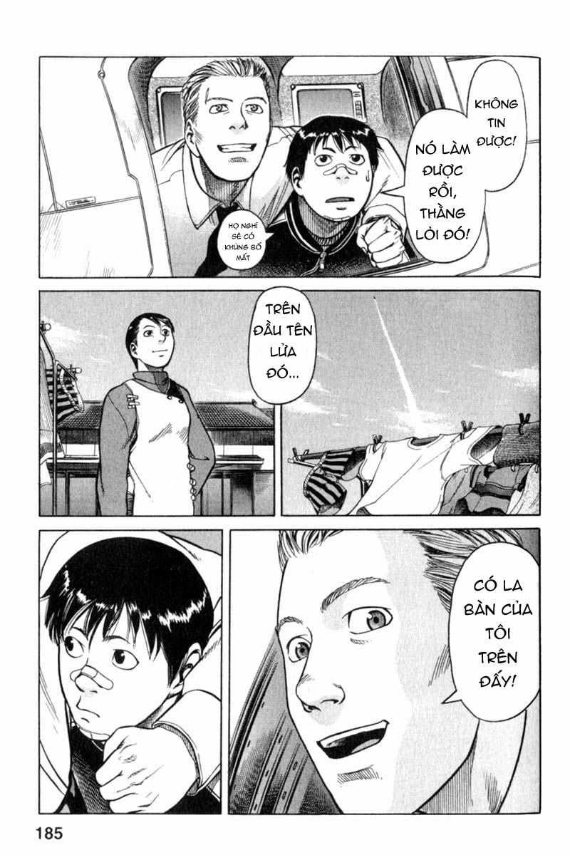 Planetes Chapter 4: Khung cảnh từ trong tên lửa trang 48