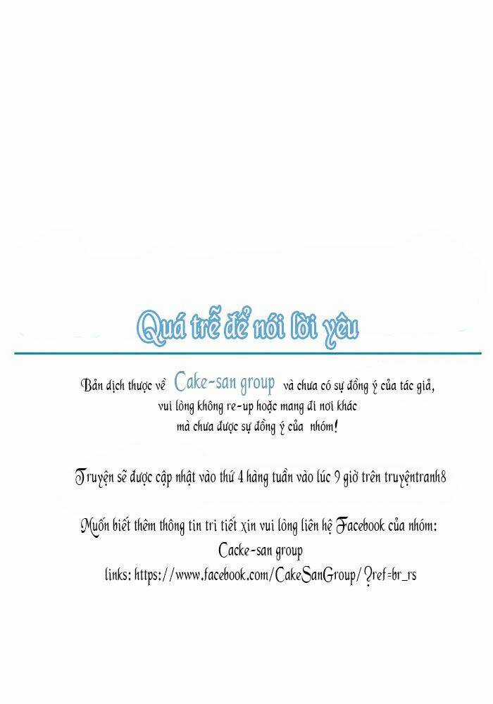 Quá Trễ Để Nói Lời Yêu Chapter 1 trang 7