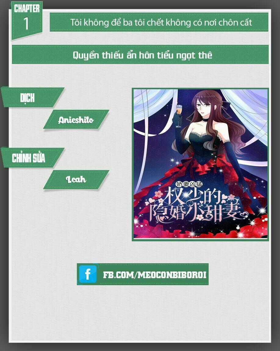 Quyền Thiếu Ẩn Hôn Tiểu Ngọt Thê Chapter 1 trang 0