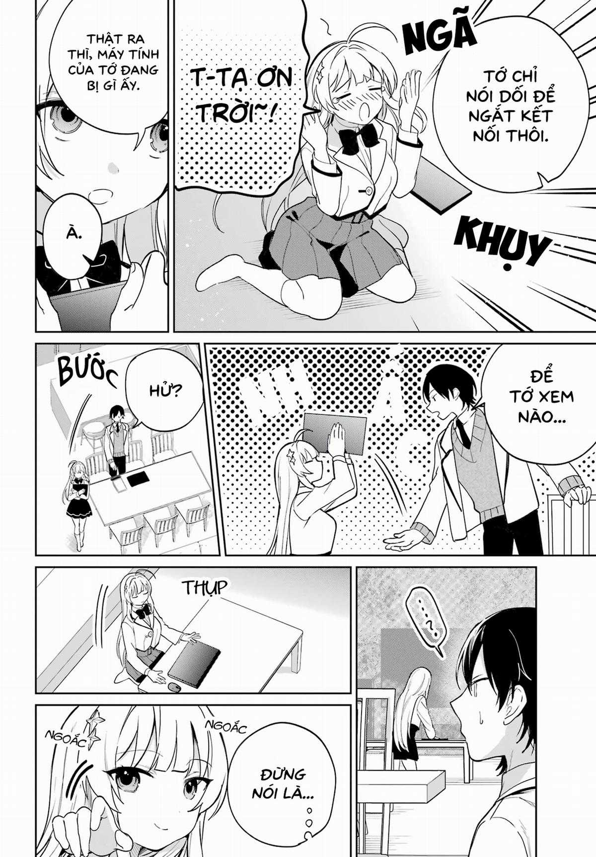 Remote Jugyou ni Nattara Class 1 no Bishoujo to Doukyo Suru Koto ni Natta Chapter 4 trang 13