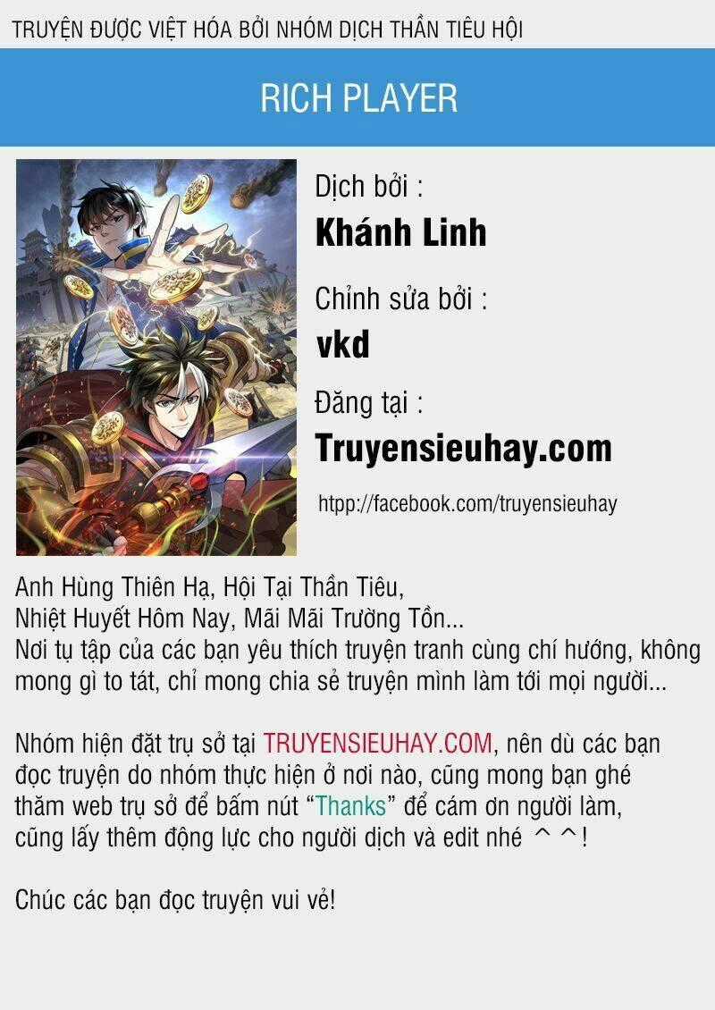 Rich Player - Người Chơi Khắc Kim Chapter 3 trang 0